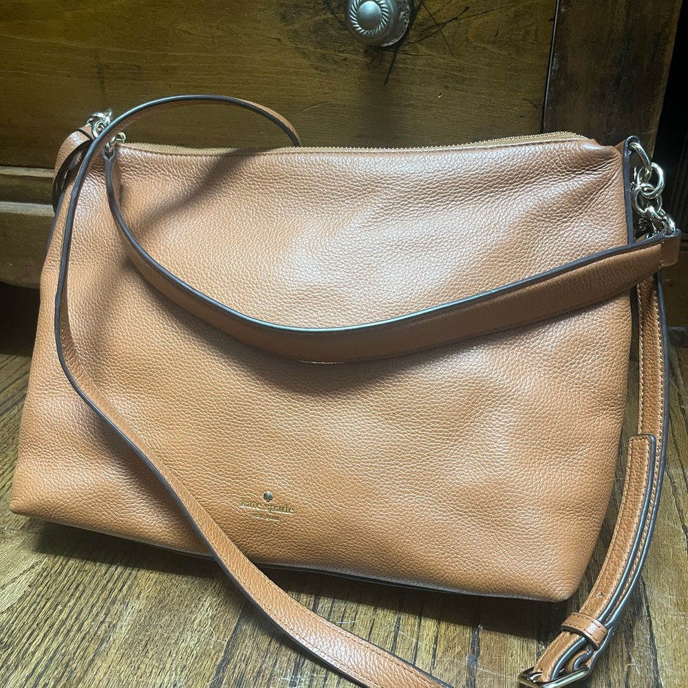 Kate Spade New York Larchmont Avenue Alena Shoulder Bag Warm Cognac Brown